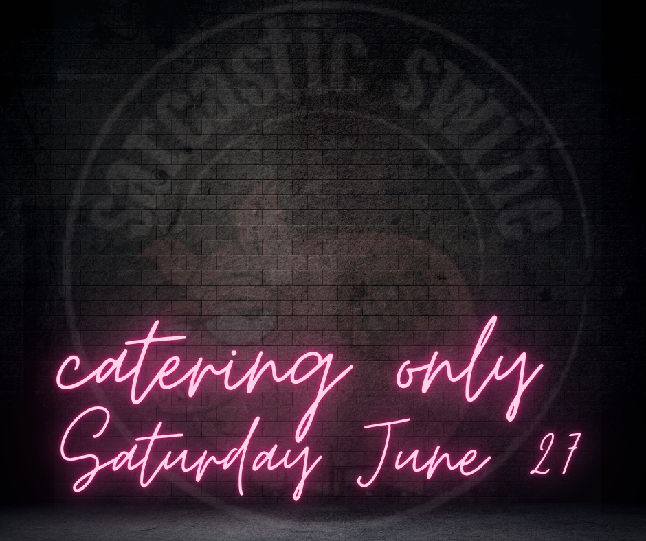 Sarcastic Swine BBQ catering announcement
